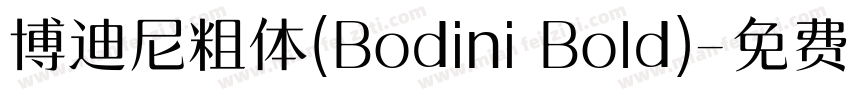 博迪尼粗体(Bodini Bold)字体转换